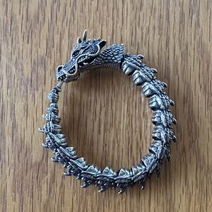Dragon Design Silver Bracelet